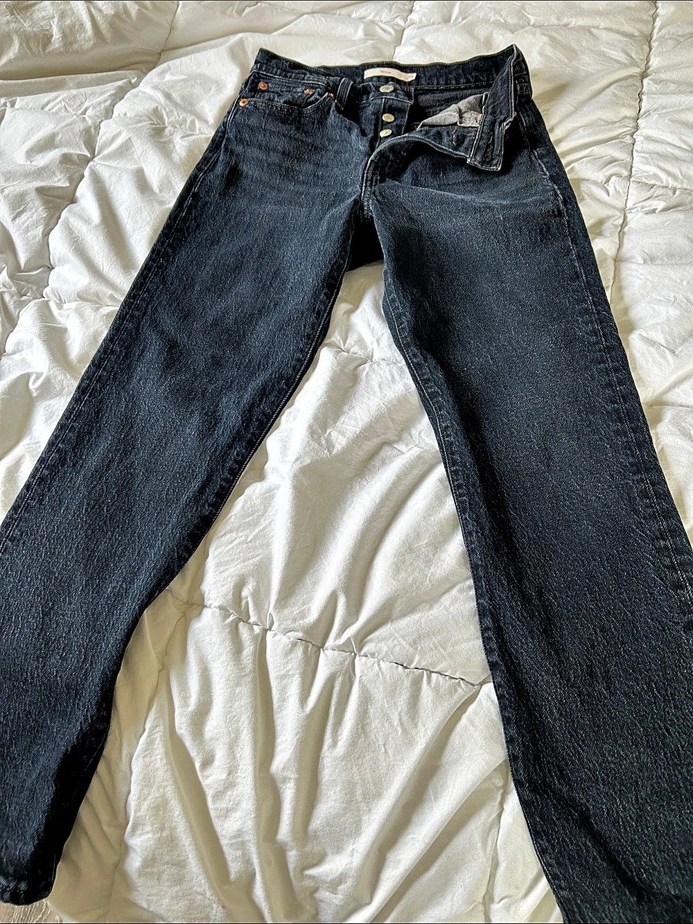 Mossimo Straight Leg Jeans in black Waist 25 Like New